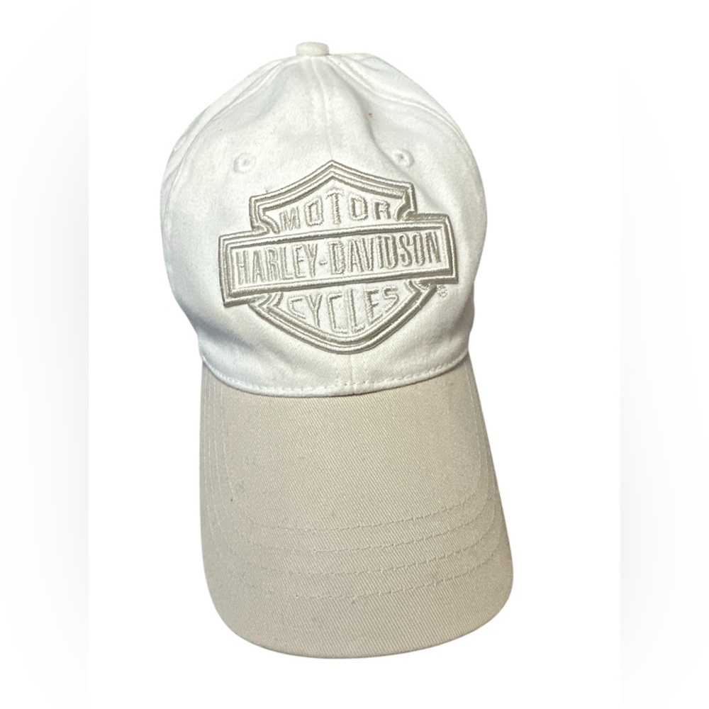 Harley Davidson Hat White Faded Distressed Trashed Biker Punk Grunge 90s